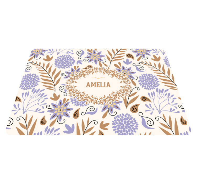 Vinyl teppich blumen handgemaltes vintage blumenmuster - TenStickers