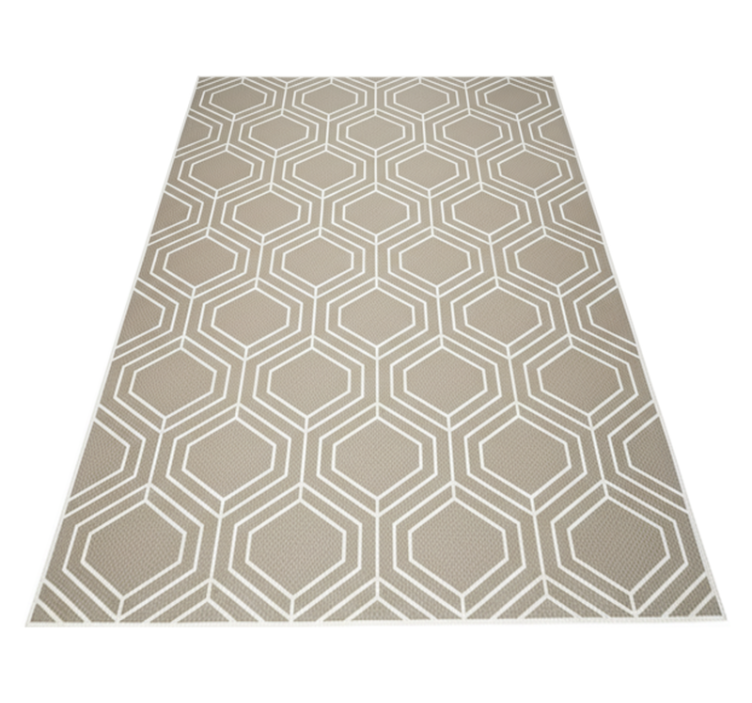 Vinyl teppich geometrisch wabenmuster gewebt - TenStickers