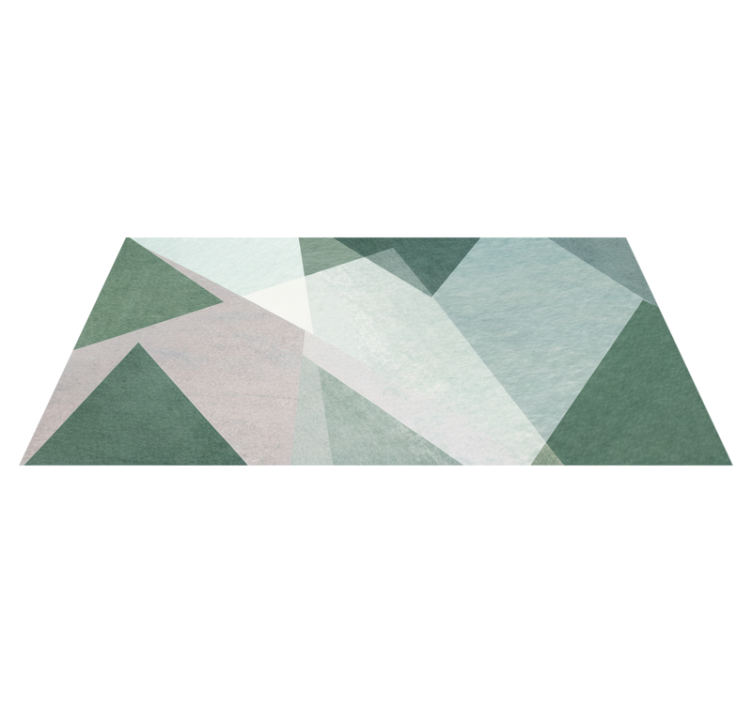 Vinyl teppich geometrisch salbeigrün muster - TenStickers