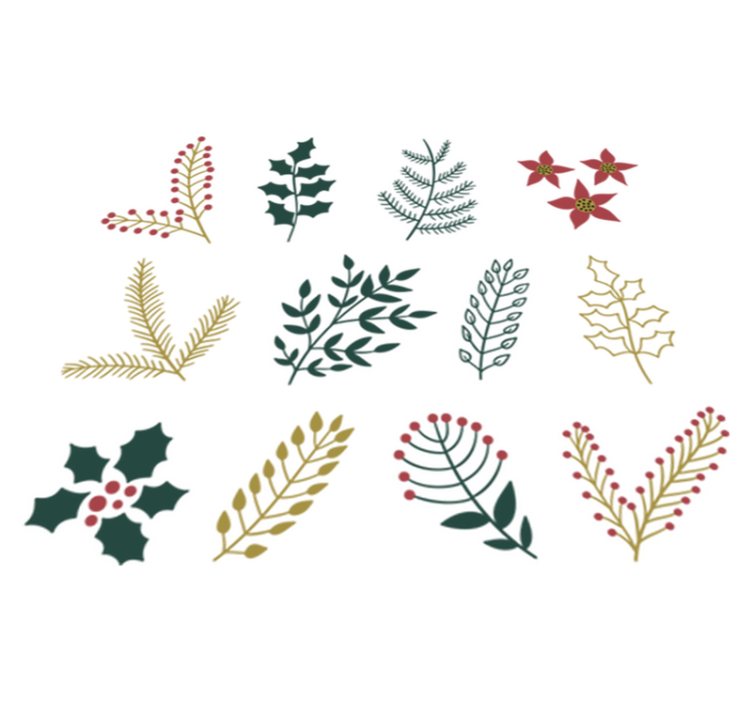 Vinyl teppich esszimmer weihnachtsdekoration - TenStickers