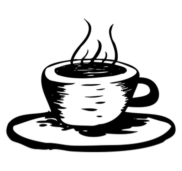 Vinyl teppich küche kaffee mit milch - TenStickers