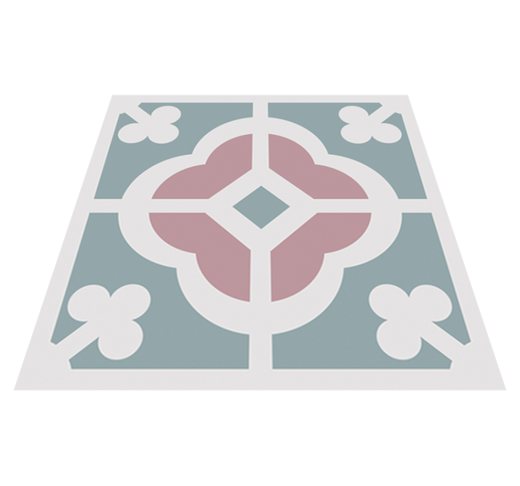 Vinyl teppich küche im floralen hydraulischen design - TenStickers