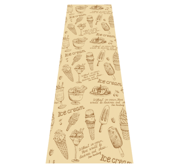 Vinyl teppich küche mit vintage-eiscremes-motiv - TenStickers