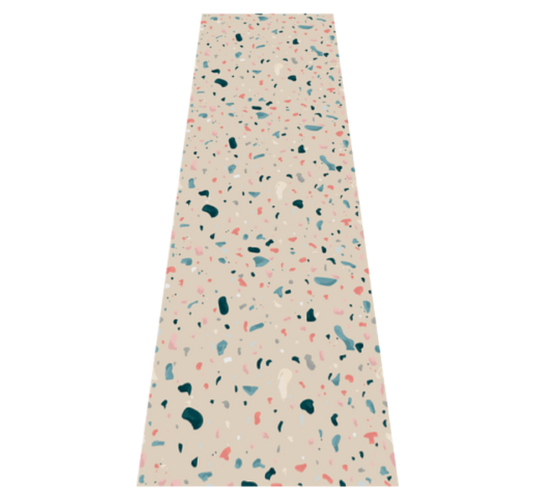 Vinyl teppich küche mit handgemaltem terrazzo-muster - TenStickers