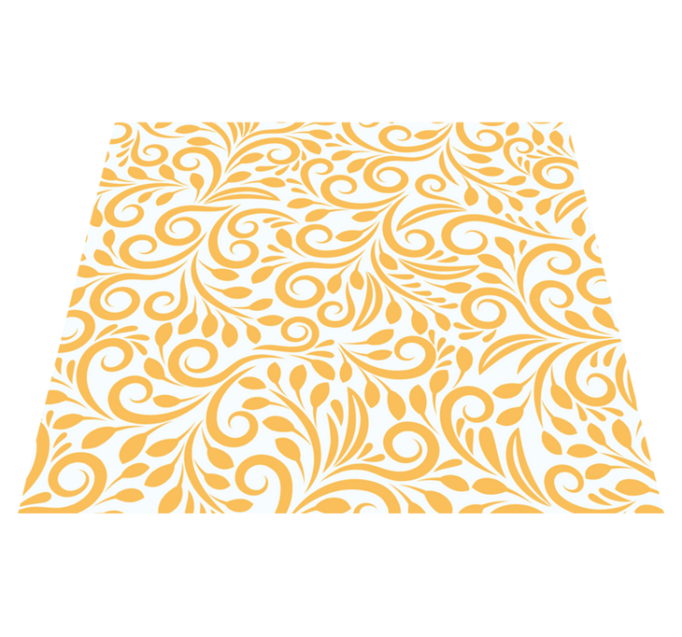 Vinyl teppich küche mit gelben polenblumen - TenStickers