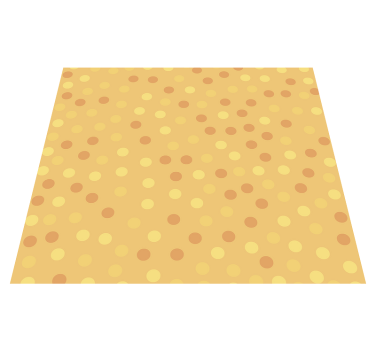 Vinyl teppich küche mit orangen in kreisen - TenStickers