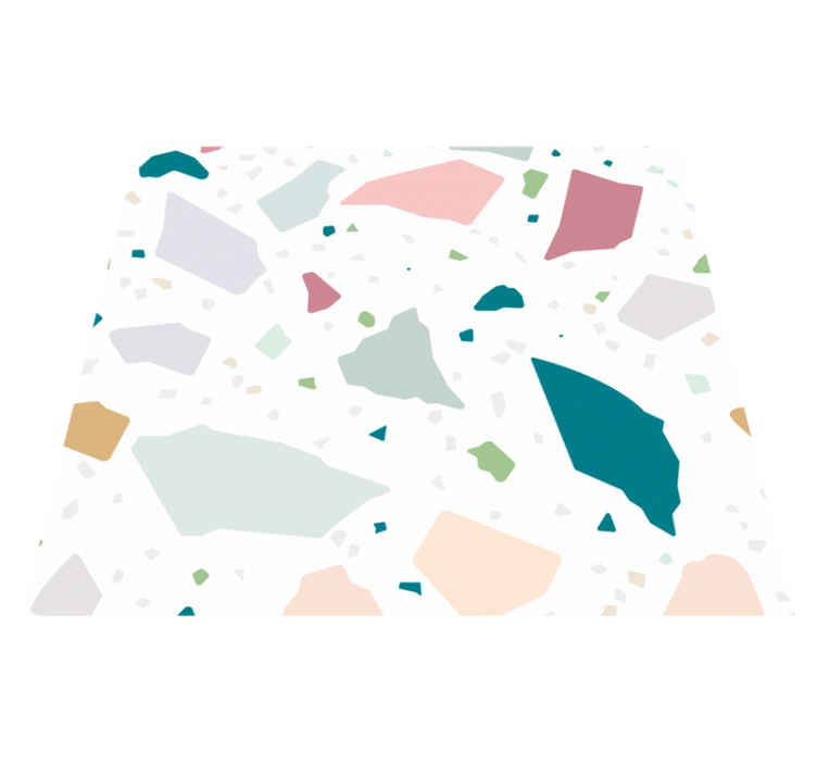 Vinyl teppich küche im mediterranen terrazzo-muster - TenStickers