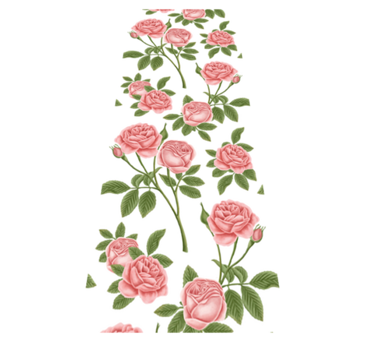 Vinyl teppich küche blumenmuster rosen - TenStickers