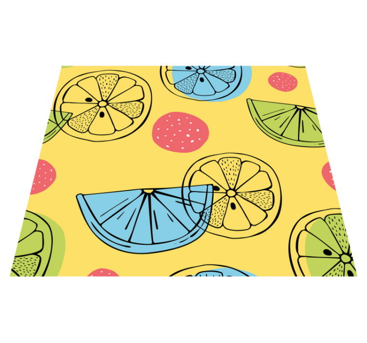 Vinyl teppich küche zitrusfrüchte - TenStickers