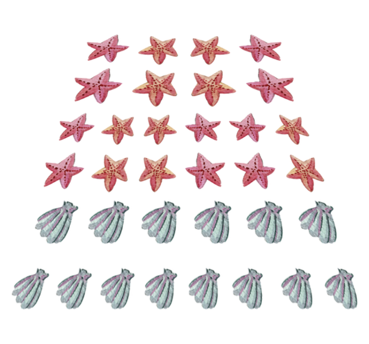 Vinyl teppich bad seestern - TenStickers