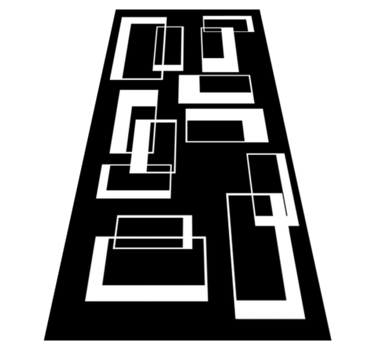 Vinyl teppich bad minimalistische rechtecke - TenStickers