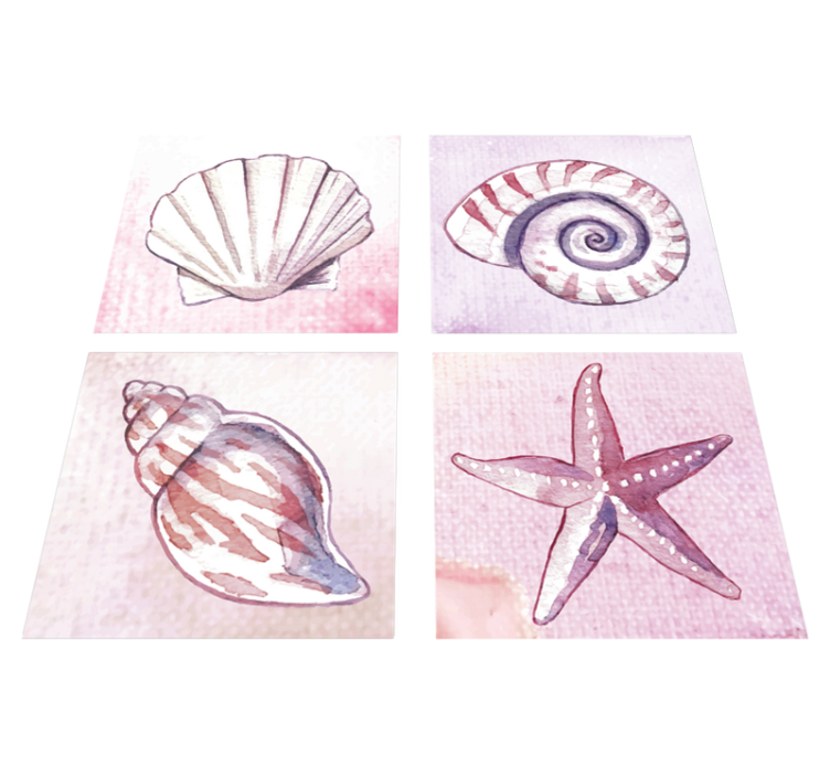 Vinyl teppich bad meereslebewesen fliesen - TenStickers