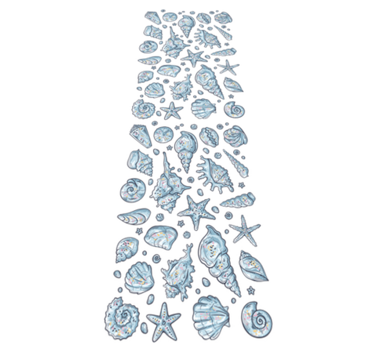 Vinyl teppich bad muschelmuster dusche - TenStickers