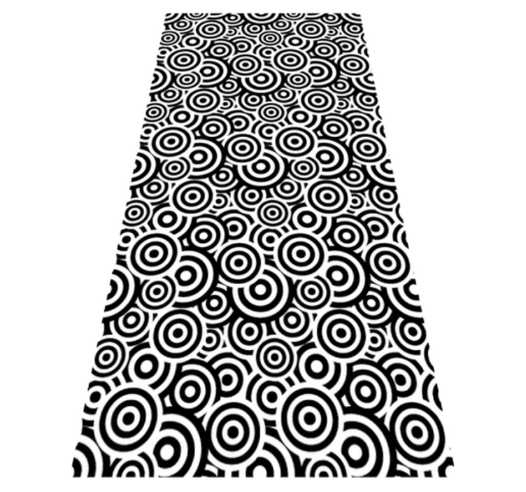 Vinyl teppich bad mit kreisförmigem muster - TenStickers