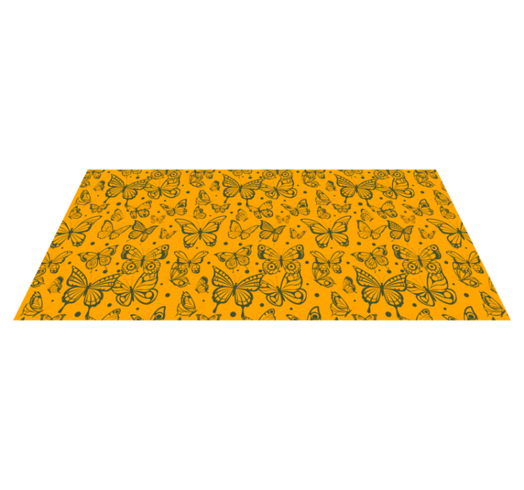 Vinyl teppich blumen schmetterlingspflanzen hintergrund - TenStickers