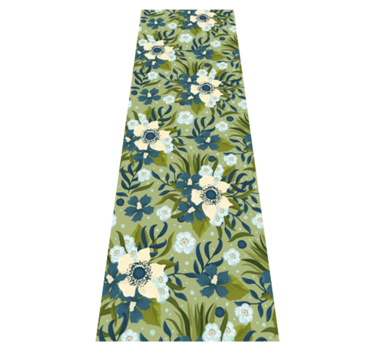 Vinyl teppich blumen mit floralem naturmuster - TenStickers