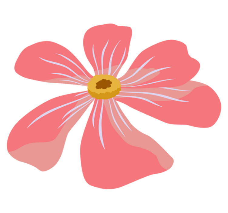 Vinyl teppich blumen im pinken blumenmuster - TenStickers