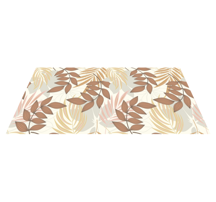 Vinyl teppich blumen mit eleganter blattinspiration - TenStickers