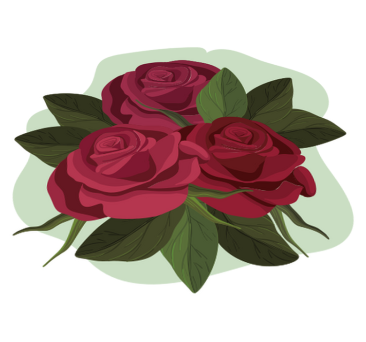 Vinyl teppich blumen rosenarrangement - TenStickers