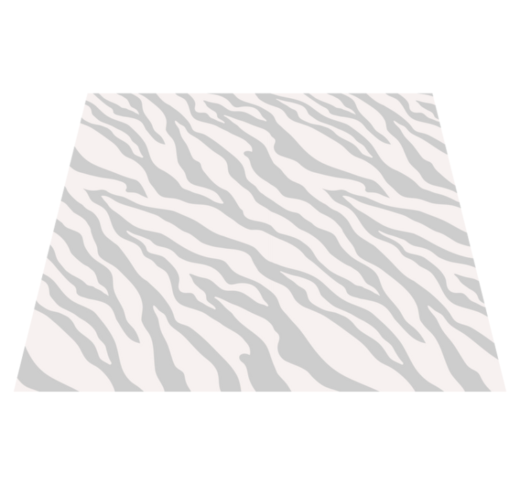 Vinyl teppich tiermuster hellgraues zebra muster - TenStickers