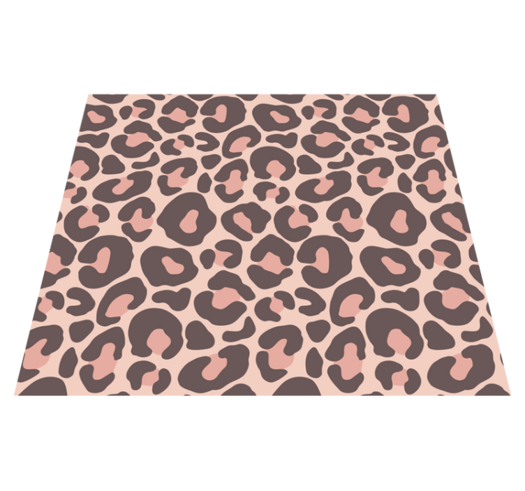 Vinyl teppich tiermuster in pinkem leopardenmuster - TenStickers