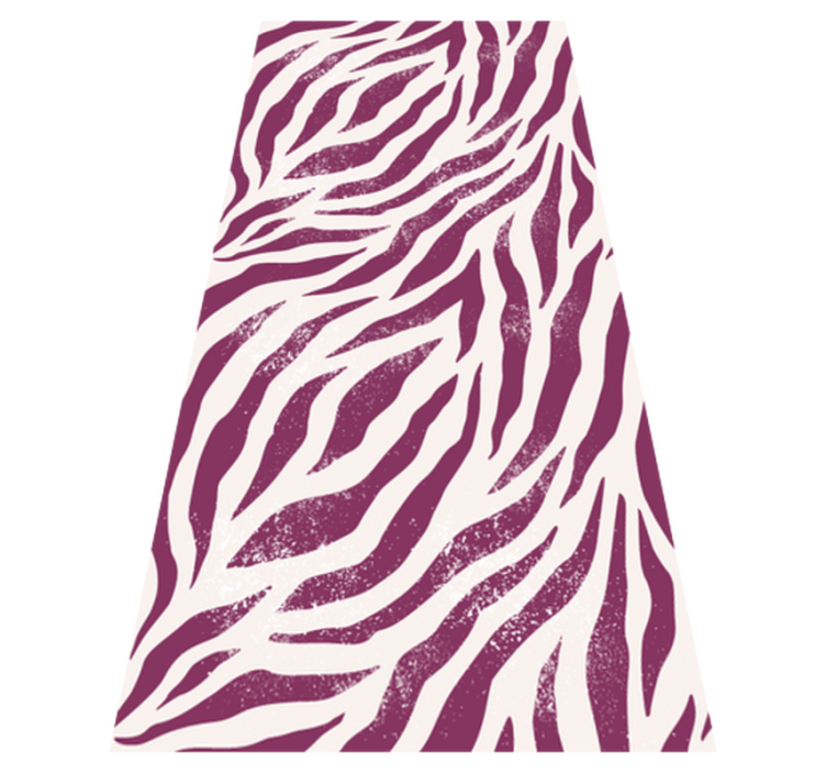 Vinyl teppich tiermuster lila und weißes zebra muster - TenStickers
