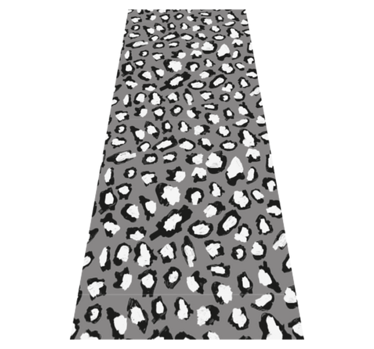 Vinyl teppich tiermuster grau-weißer leopardenprint - TenStickers