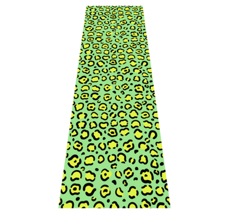 Vinyl teppich tiermuster bunter leopard auf pistazie - TenStickers