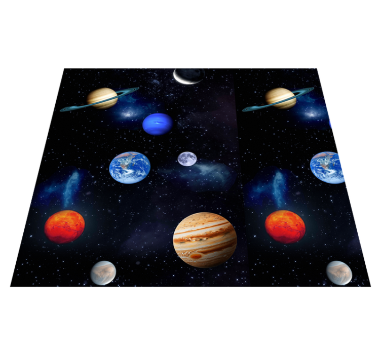 Vinyl teppich sterne universum und planeten - TenStickers