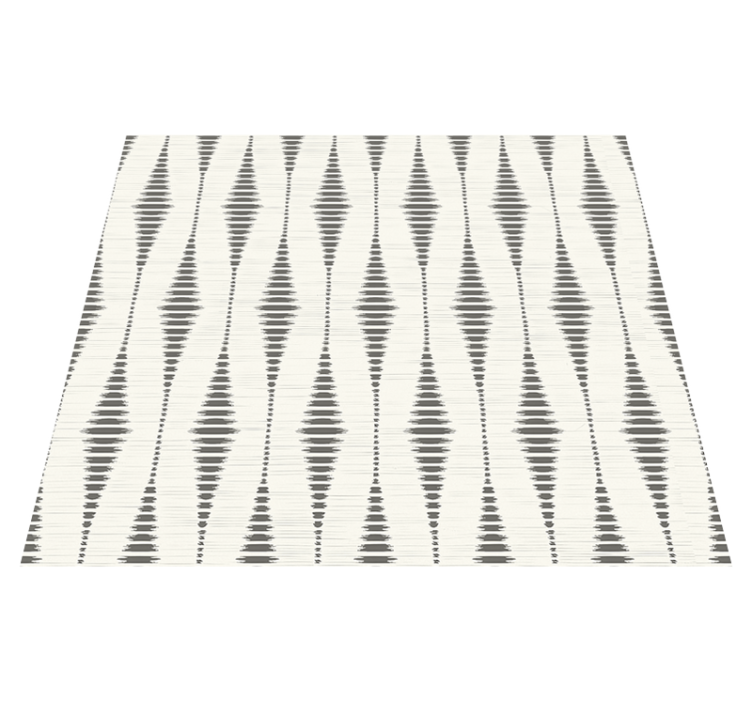 Vinyl teppich geometrisch rabaul ikat grau und beige - TenStickers