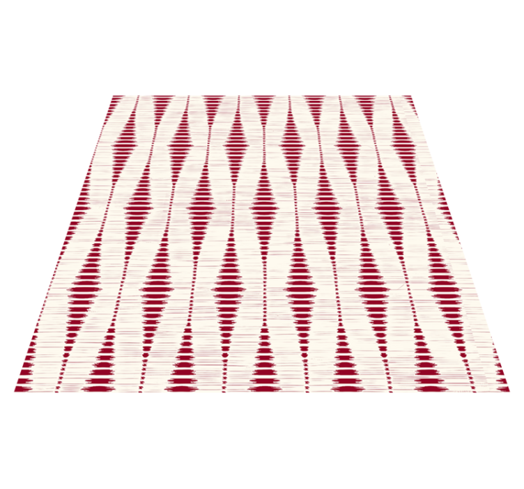 Vinyl teppich geometrisch rot rabaul ikat - TenStickers