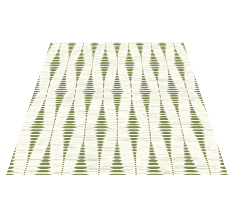 Vinyl teppich geometrisch moosgrün rabaul ikat - TenStickers
