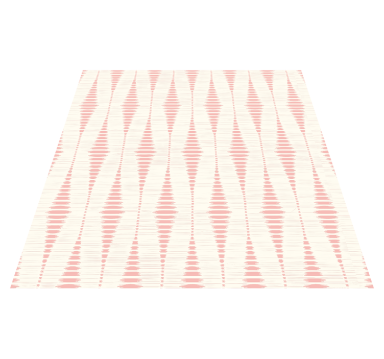 Vinyl teppich geometrisch in pastellrosa ikat - TenStickers