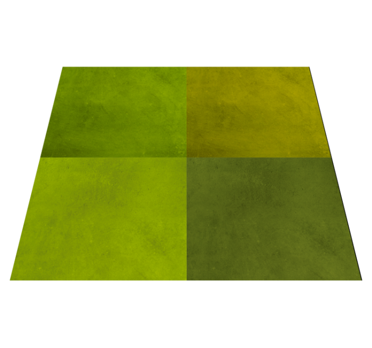 Vinyl teppich geometrisch moderne grüne quadrate - TenStickers
