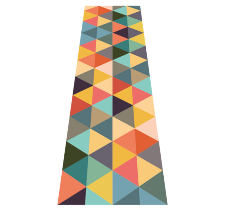 Vinyl teppich geometrisch in bunten mustern - TenStickers