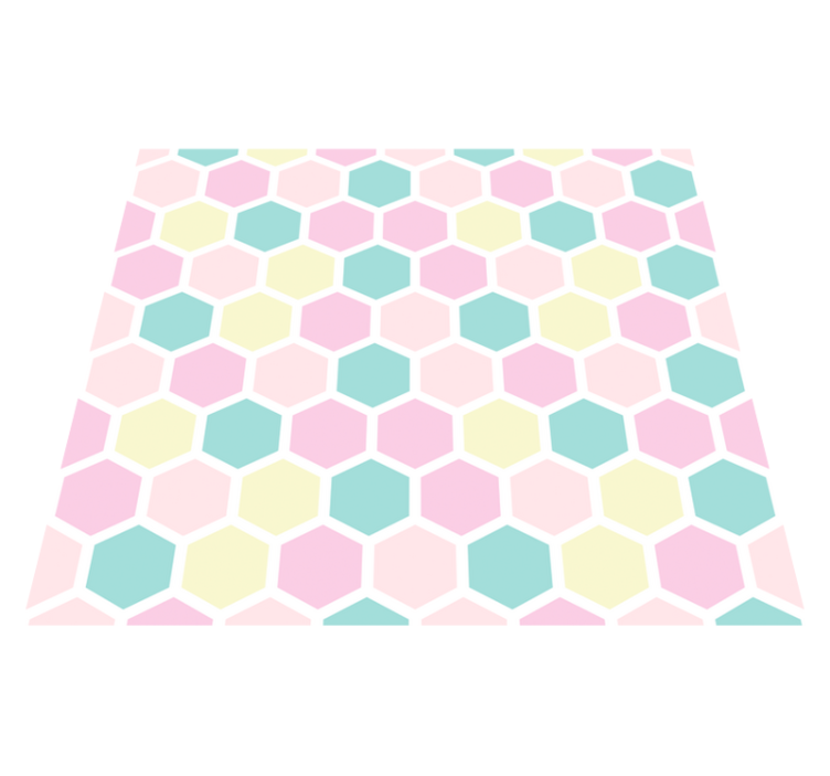 Vinyl teppich geometrisch in pastellfarben - TenStickers