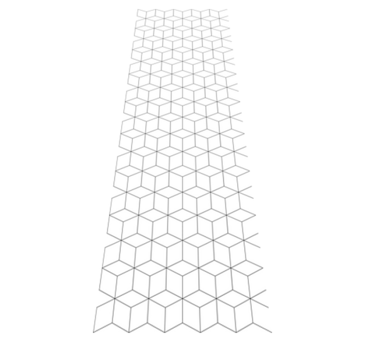 Vinyl teppich geometrisch mit würfelmuster - TenStickers
