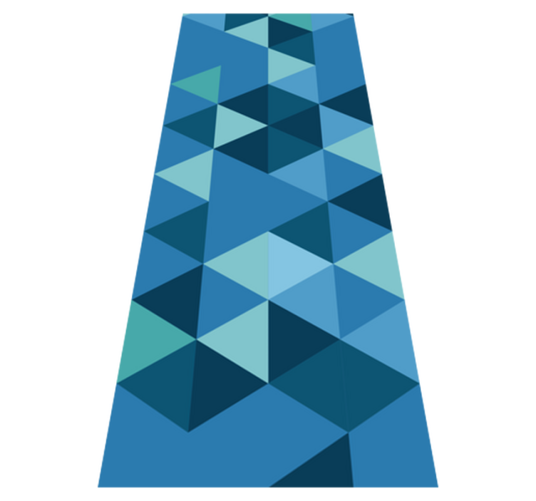Vinyl teppich geometrisch blaue quadrate - TenStickers