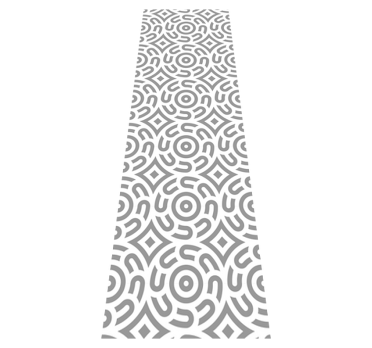 Vinyl teppich geometrisch weißes kreismuster - TenStickers