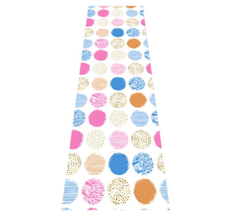 Vinyl teppich geometrisch mit buntem punktmuster - TenStickers