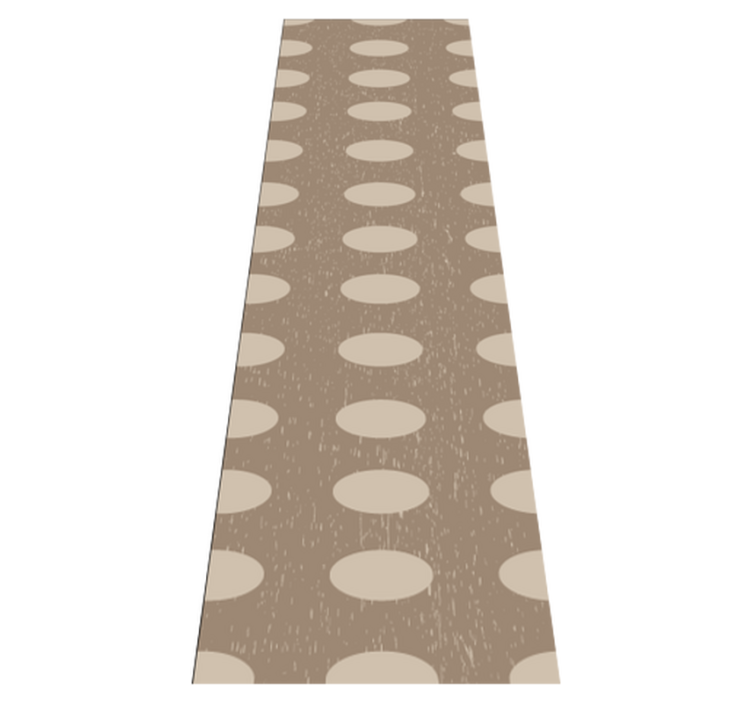 Vinyl teppich geometrisch braunes kreismuster - TenStickers