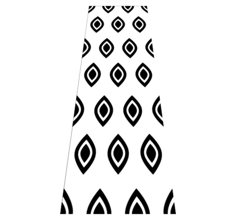 Vinyl teppich geometrisch schwarz-weiß muster - TenStickers