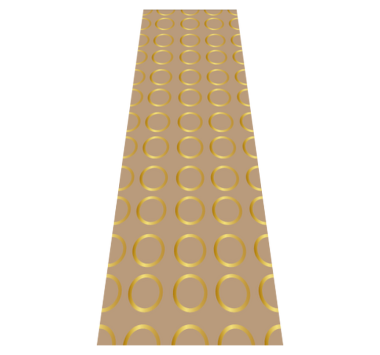 Vinyl teppich geometrisch mit goldenen kreisen - TenStickers