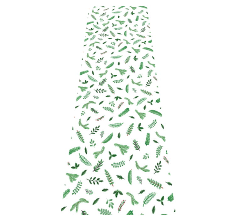 Vinyl teppich weihnachten blätter muster dekorationen - TenStickers