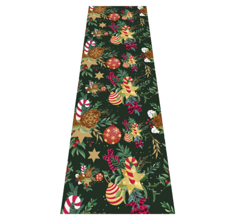 Vinyl teppich weihnachten mit zweigen weihnachtsdekoration - TenStickers