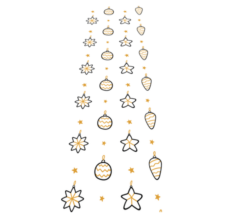 Vinyl teppich weihnachten mit weißen geometrischen sternen - TenStickers