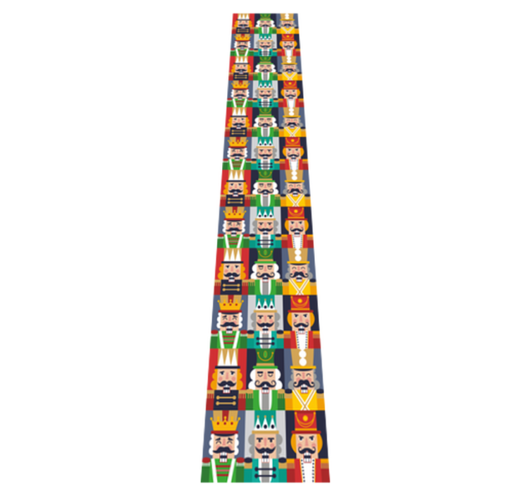 Vinyl teppich weihnachten mit nussknacker-rahmen - TenStickers