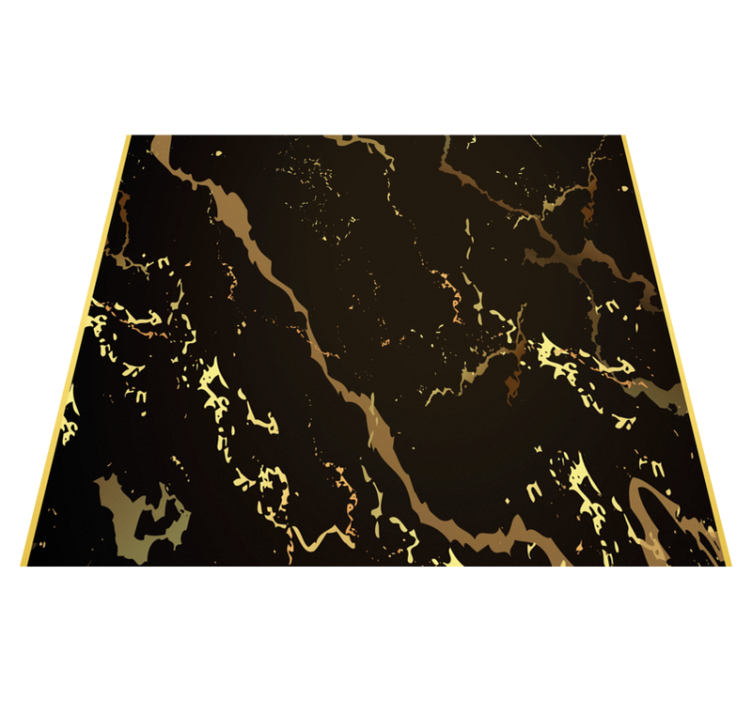 Vinyl teppich schlafzimmer marmorstruktur schwarz gold - TenStickers