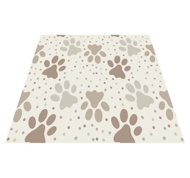 Vinyl teppich schlafzimmer hunde pfote - TenStickers
