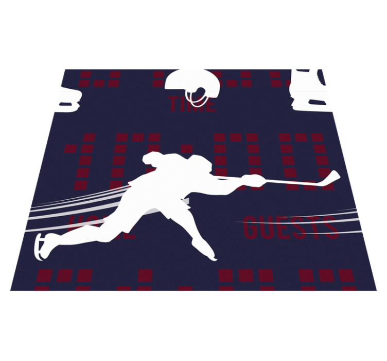 Vinyl teppich schlafzimmer hockeyspieler - TenStickers